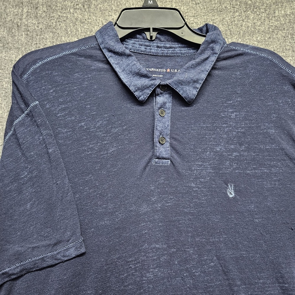 John Varvatos Star USA Men's XXL Lightweight Thin Vented Polo Shirt Stretch
